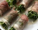 レンジで☆水菜の豚肉グルグル巻き作り方3写真