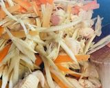 鳥むね肉たっぷり美味しいきんぴらごぼう♡作り方2写真