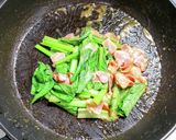 ベーコンと小松菜のピーナッツクリーム炒め作り方5写真