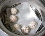 肉だんごのもち米蒸し作り方6写真