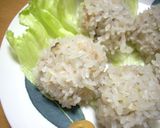 肉だんごのもち米蒸し作り方7写真