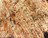 ラーメン付属スープで梅大葉もんじゃ焼作り方12写真