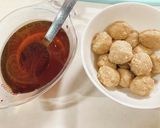 生姜香る☆肉団子ときのこの甘酢あんかけ作り方2写真