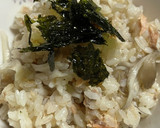 鮭と舞茸の炊き込みご飯、韓国海苔添え作り方5写真