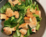 鶏むね肉と厚揚げと小松菜のしょうが醤油作り方7写真