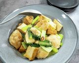 鶏むね肉と厚揚げと小松菜のしょうが醤油作り方8写真