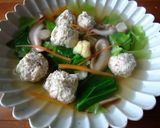 鶏胸肉の団子入り和風スープ作り方6写真