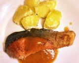 紅鮭ムニエルの梅醤油掛け作り方5写真