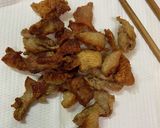 ビールに♪鳥皮のパリパリ焼き作り方10写真
