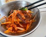 長ネギもやし小松菜の辛いナムル作り方5写真