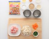 里芋のごま味噌 焼ビーフン作り方2写真