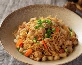 里芋のごま味噌 焼ビーフン作り方7写真