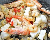 ペルー風、魚介のしっとりチャーハン♪作り方3写真