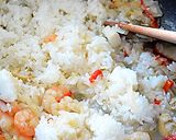 ペルー風、魚介のしっとりチャーハン♪作り方6写真