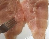 鶏胸肉の天ぷら粉でカリカリ揚げ作り方1写真