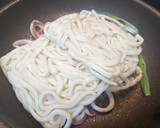 超簡単！イカとネギの醤油焼きうどん！！作り方5写真