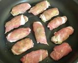 豚肉のネギ味噌ロール作り方6写真