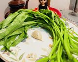 リカちゃん♡空芯菜ガーリック*上湯味作り方1写真