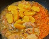 鶏肉と人参のオレンジ煮作り方15写真