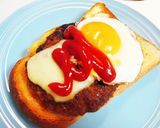 簡単〜♪チーズハンバーグトースト作り方5写真