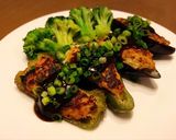 ナスとピーマンの肉詰め＊ポン酢ダレ作り方6写真