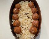 霜月10　ミートボール弁当　女子高生弁当作り方2写真