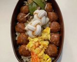 霜月10　ミートボール弁当　女子高生弁当作り方3写真