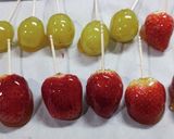 レンジで簡単 いちご飴 ぶどう飴作り方8写真