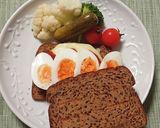 チーズ&ハンバーグのオープンサンドイッチ作り方7写真