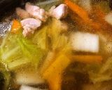 白菜と鶏肉の中華スープ作り方4写真