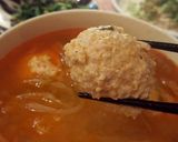 キムチの鶏団子味噌汁。(o^^o)♪作り方5写真