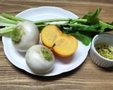 塩分ゼロ！かぶと柿のマリネ作り方1写真