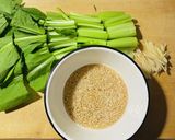 小松菜と大豆ミートの炒め煮作り方1写真
