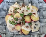 さつまいもとれんこんのゴマドレひき肉和え作り方6写真