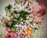 鶏と豚の和風団子〜w❨(@≧↺≦@)❩w作り方1写真