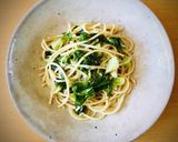 生あつばアオサとしらすのチーズパスタ作り方7写真