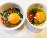 ほうれん草とベーコンとトマトのココット作り方4写真