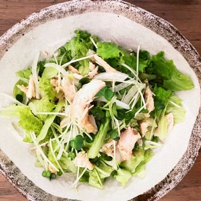 低糖質】ニンニク醤油風味♡ささみサラダ by ジュジュシナ