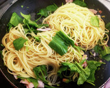 ほうれん草とハムとシラスの和風パスタ作り方7写真