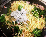 ほうれん草とハムとシラスの和風パスタ作り方8写真