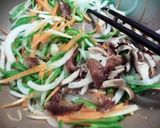 豚肉と干し椎茸&野菜のソース味噌炒め作り方3写真