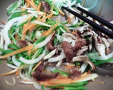 豚肉と干し椎茸＆野菜のソース味噌炒め作り方3写真