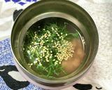 柚子胡椒香る　鮭と大葉のオートミール雑炊作り方5写真