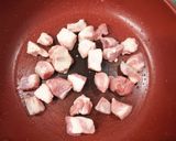 カレー用豚肉で簡単美味しいソース和え作り方2写真