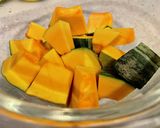 かぼちゃと豆腐のツナサラダ作り方1写真