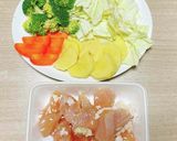 塩麹鶏と蒸し野菜のドレッシングかけ作り方1写真