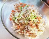 夕飯鰹節油香るとジャコのレタスチャーハン作り方5写真