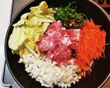 ズボラあんかけ丼(豚と白菜)作り方1写真