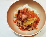 ズボラあんかけ丼(豚と白菜)作り方3写真