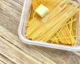 レンジで一発！和風明太パスタ作り方1写真